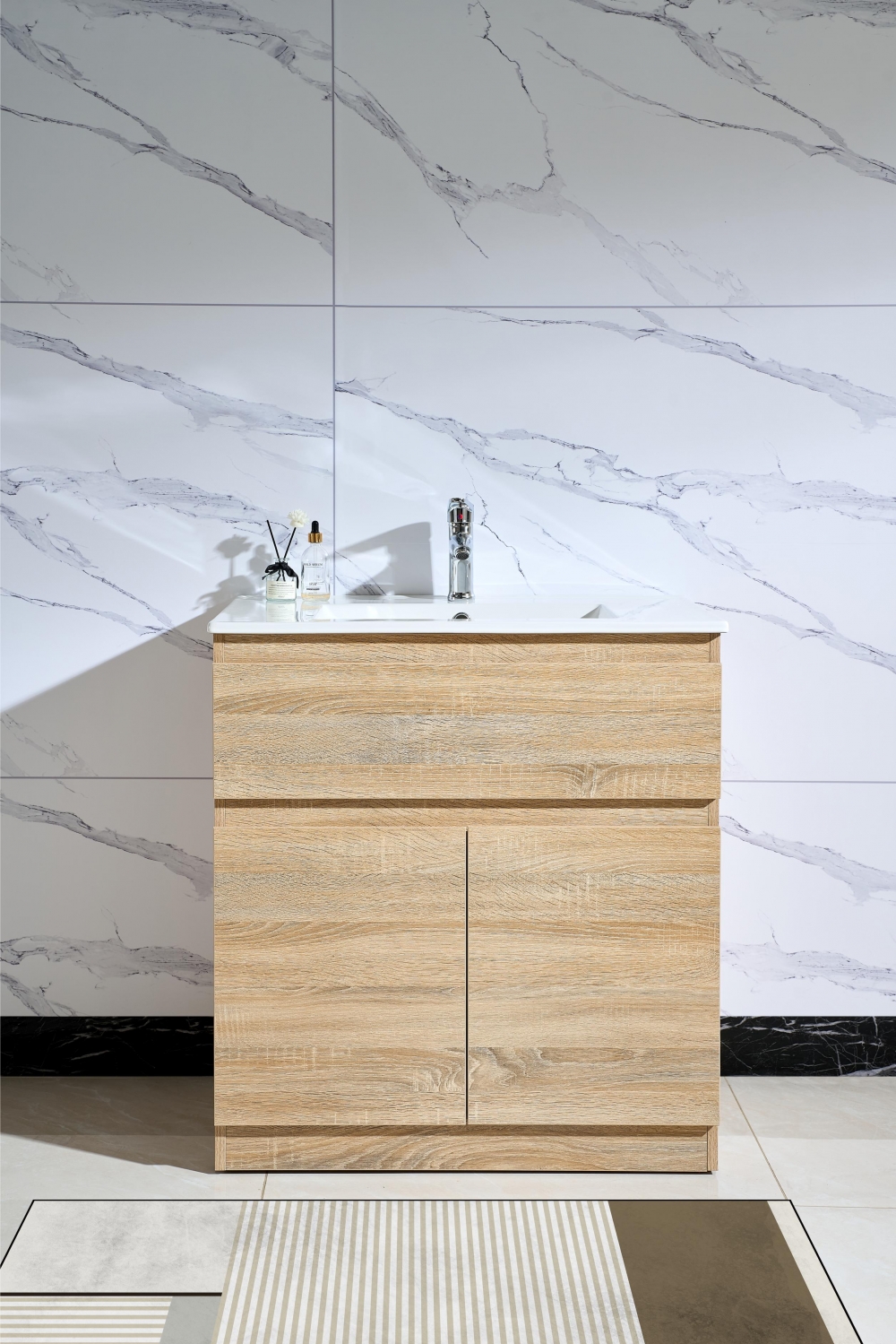 Original Oak Free Standing 750mm Vanity with Single Basin