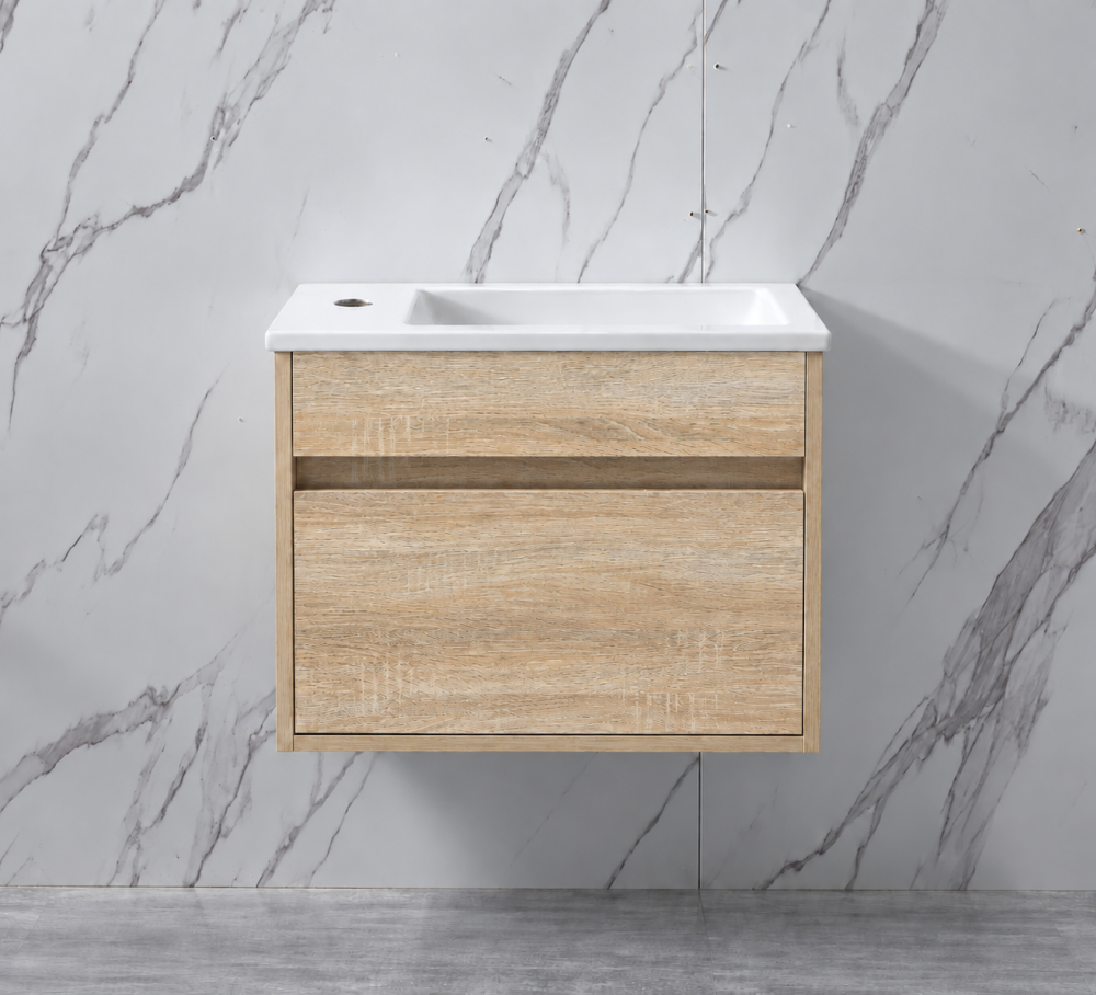 Original Oak 460mm wall hung Vanity with Basin