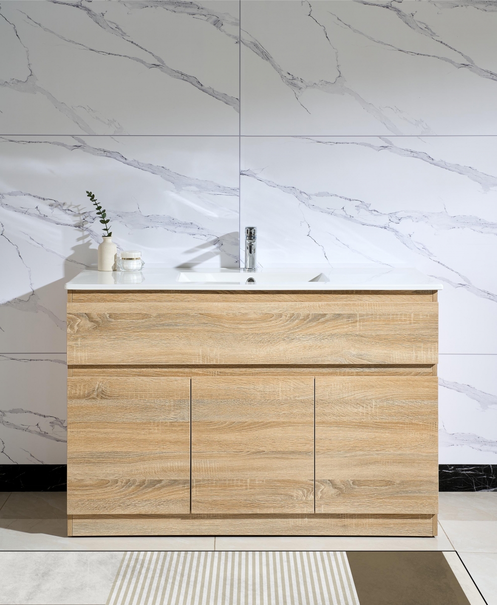 Original Oak Free Standing 1200mm Vanity with Single Basin