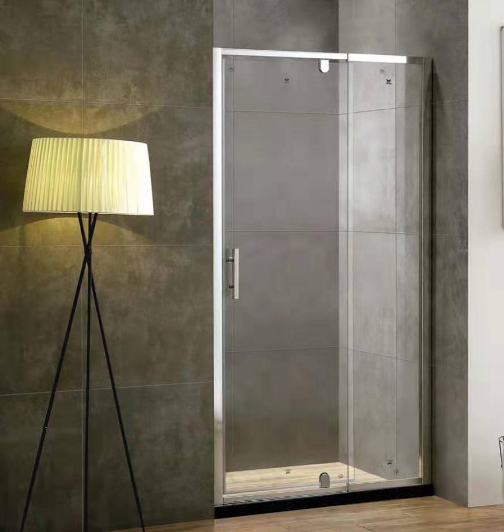 900mm 3 Side Wall Swing Door  Shower Chrome (Round Handle)