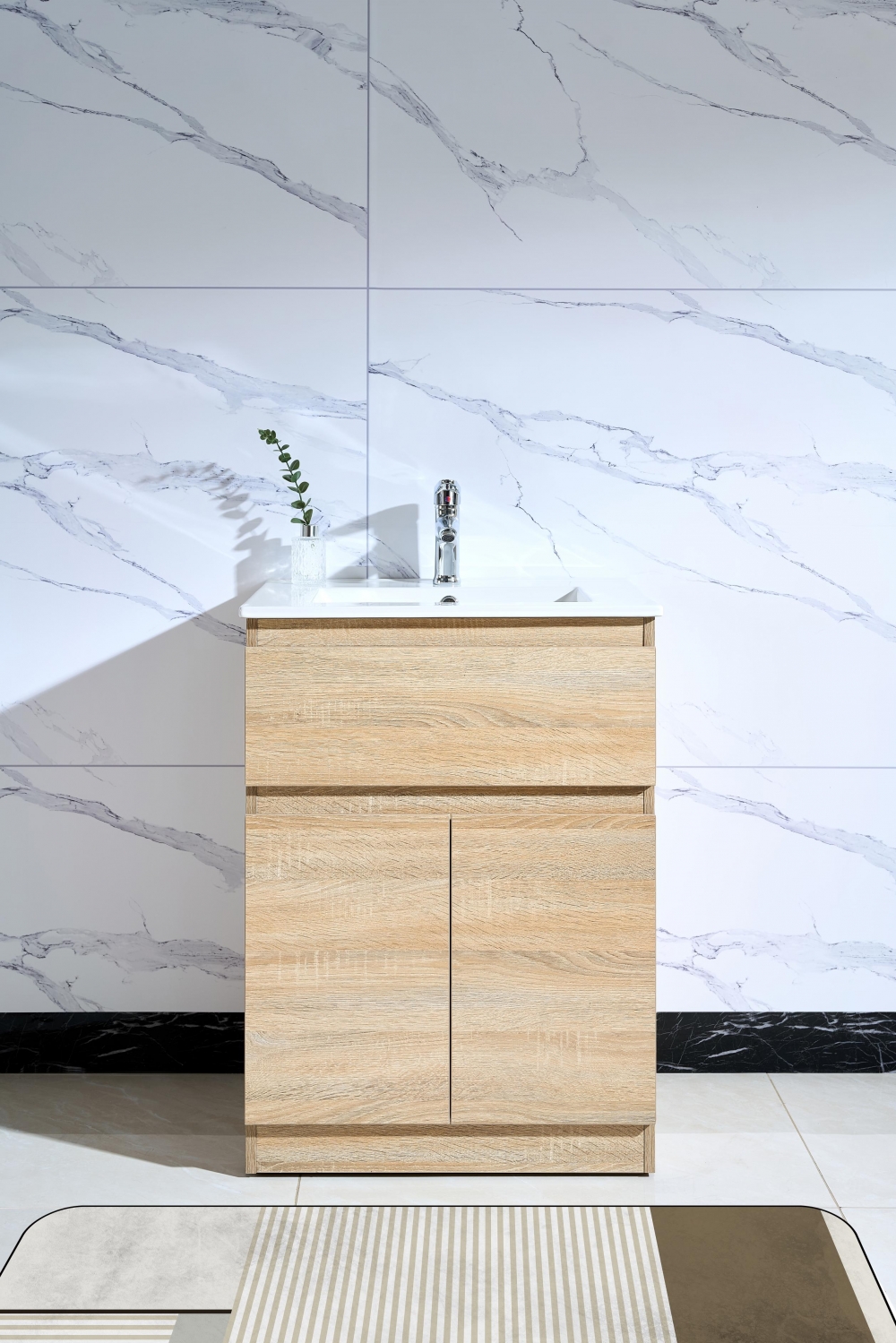 Original Oak Free Standing 600mm Vanity with Single Basin