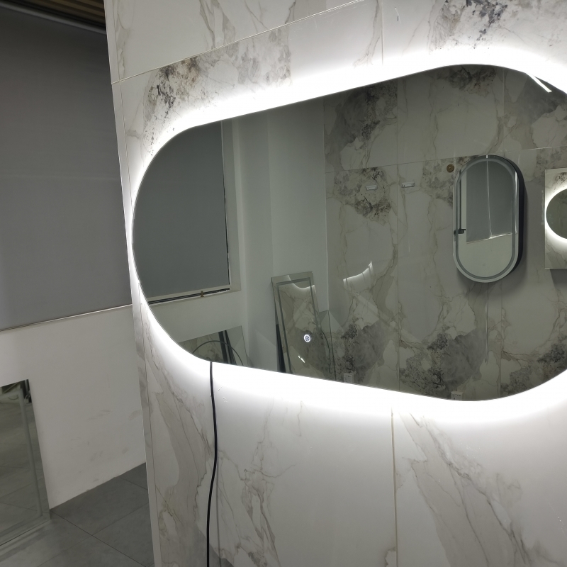 NU-1206-OVAL, LED Oval Frameless mirror