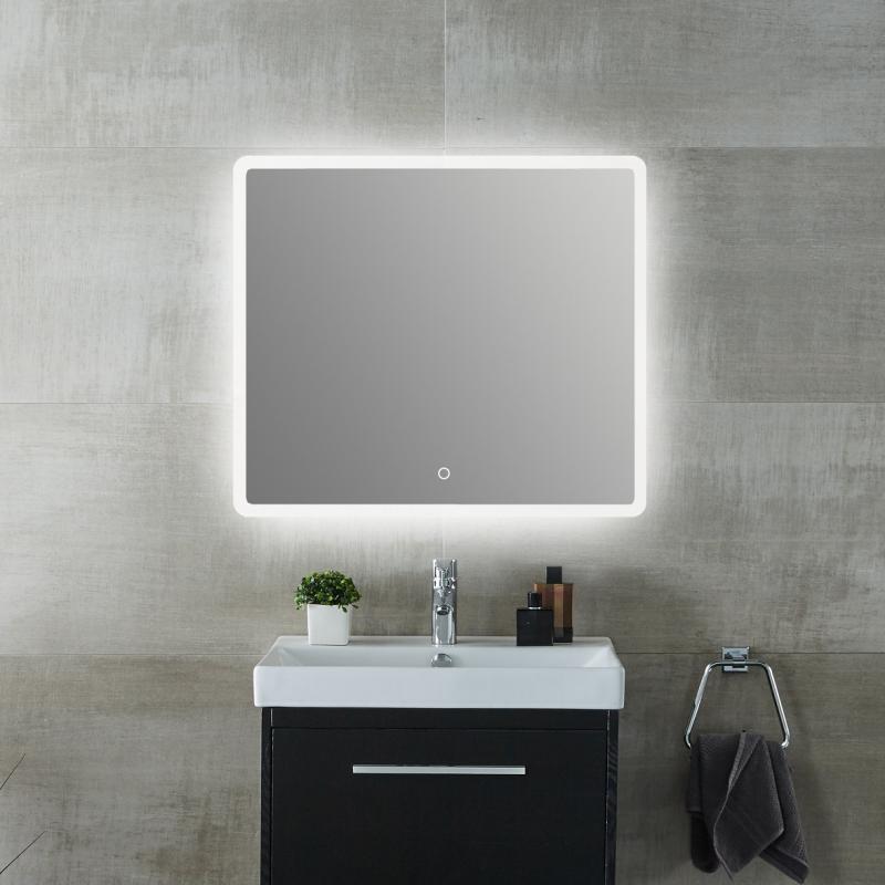 750*700mm Frameless Square LED Mirror