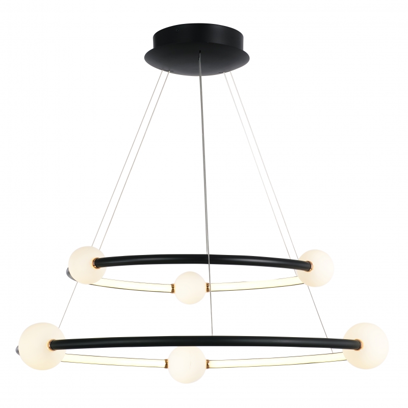 NULD-1035-2A-B LED Light, Matt Black+Rose Gold